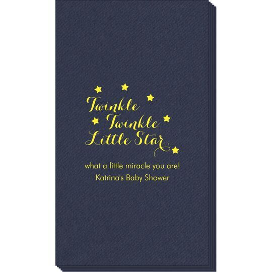 Twinkle Twinkle Little Star Linen Like Guest Towels